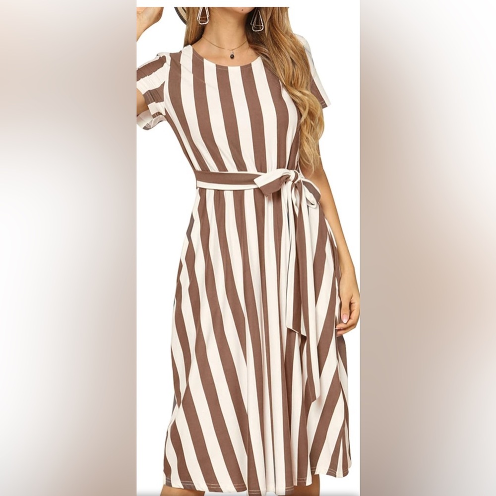 Levaca Womens Stripped Dress